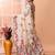Off white festive wear silk blend multicolor border pallu jamdani saree with running blouse