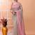 Dark beige office wear cotton blend jamdani saree with running blouse