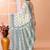 Ivory office wear cotton blend jamdani saree with running blouse