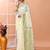 Ivory office wear cotton blend jamdani saree with running blouse