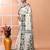 Ivory office wear cotton blend jamdani saree with running blouse