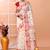 Ivory office wear cotton blend jamdani saree with running blouse