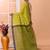 Lemon yellow office wear cotton blend check saree with running blouse