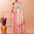 Beige festive wear semi cotton silk tangail saree with running blouse