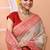 Beige festive wear semi cotton silk tangail saree with running blouse