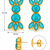  freshwater pearls jewellery turquoise stone gold-toned floral drop earrings for women