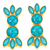  freshwater pearls jewellery turquoise stone gold-toned floral drop earrings for women