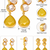 freshwater pearls jewellery baroque pearl & yellow chalcedony teardrop gold-toned drop earrings