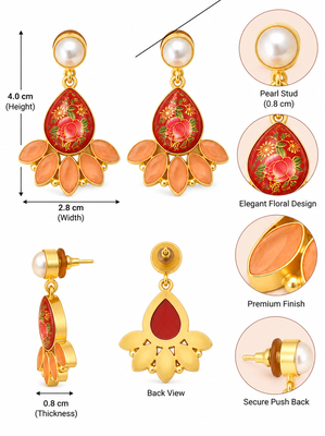 freshwater pearls jewellery baroque pearl and yellow chalcedony drop earrings, gold-toned 3
