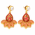 freshwater pearls jewellery baroque pearl and yellow chalcedony drop earrings, gold-toned