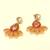 freshwater pearls jewellery baroque pearl and yellow chalcedony drop earrings, gold-toned