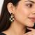 freshwater pearls jewellery black onyx & crystal drop earrings in gold-tone setting