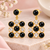 freshwater pearls jewellery black onyx & crystal drop earrings in gold-tone setting