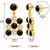 freshwater pearls jewellery black onyx & crystal drop earrings in gold-tone setting