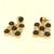 freshwater pearls jewellery black onyx & crystal drop earrings in gold-tone setting