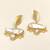 freshwater pearls jewellery baroque pearl drop earrings with gold-tone crescent stud