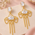 freshwater pearls jewellery mother of pearl gold-toned chandelier drop earrings with chain tassel