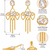freshwater pearls jewellery mother of pearl gold-toned chandelier drop earrings with chain tassel