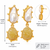 Certified natural freshwater pearls jewellery baroque pearl and yellow druzy stone drop earrings