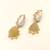 Certified natural freshwater pearls jewellery baroque pearl and yellow druzy stone drop earrings