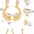 Certified natural freshwater pearls jewellery baroque pearl drop earrings with gold leaf wreath frame