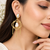 Certified natural freshwater pearls jewellery baroque pearl chandelier earrings with gold-tone rings