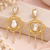 Certified natural freshwater pearls jewellery baroque pearl chandelier earrings with gold-tone rings
