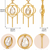 Certified natural freshwater pearls jewellery baroque pearl chandelier earrings with gold-tone rings