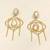 Certified natural freshwater pearls jewellery baroque pearl chandelier earrings with gold-tone rings