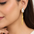 Certified natural freshwater pearls jewellery baroque pearl drop earrings with gold-toned wavy bar pendant