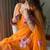 Bollywood style yellow ready to wear lehenga saree with blouse