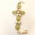 Certified natural freshwater pearls jewellery green stone & pearl gold-tone floral link bracelet for women