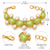 Certified natural freshwater pearls jewellery green stone & pearl gold-tone chain bracelet for women