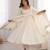 Elegant white sequin work anarkali set with dupatta