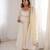 Elegant white sequin work anarkali set with dupatta
