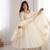 Elegant white sequin work anarkali set with dupatta