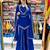 Royal Blue Chanderi silk sharara set with dupatta