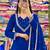 Royal Blue Chanderi silk sharara set with dupatta