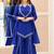 Royal Blue Chanderi silk sharara set with dupatta