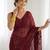 Maroon floral sequins embroidered georgette party wear saree with blouse piece