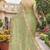 green sequin zari resham embroidered work silk blend saree for women