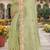 green sequin zari resham embroidered work silk blend saree for women