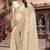 beige sequin zari resham embroidered work silk blend saree for women