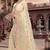 beige sequin zari resham embroidered work silk blend saree for women