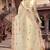 beige sequin zari resham embroidered work silk blend saree for women