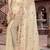beige sequin zari resham embroidered work silk blend saree for women