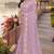 pink sequin zari resham embroidered work silk blend saree for women