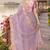 pink sequin zari resham embroidered work silk blend saree for women