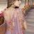 pink sequin zari resham embroidered work silk blend saree for women