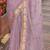 pink sequin zari resham embroidered work silk blend saree for women